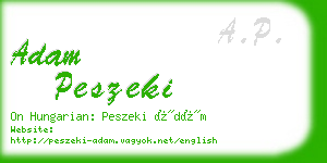 adam peszeki business card